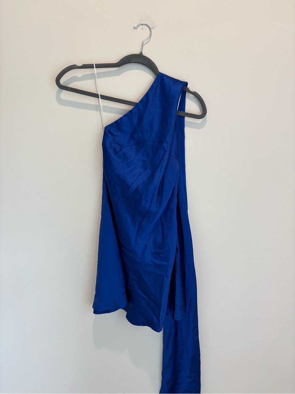 Hello Molly One-Shoulder Cobalt Blue Cocktail Dress